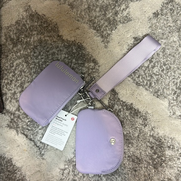 LULULEMON Dual Pouch Wristlet LILAC RARE COLOR WOMEN’S - Picture 5 of 5